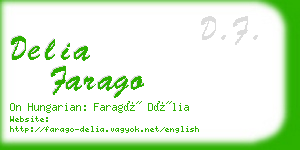 delia farago business card